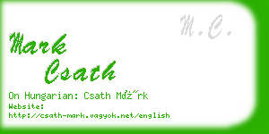 mark csath business card